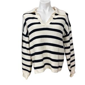 Elie Tahari collared sweatshirt size large